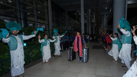 जापान पुरुष हॉकी टीम एशियन चैंपियंस ट्रॉफी के लिए मोहाली पहुंची, एयरपोर्ट पर शानदार स्वागत