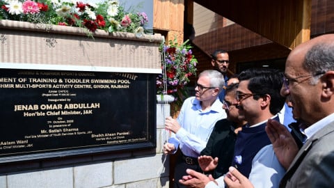 J&K CM Omar Abdullah inaugurates Rs 30.35 crore sports infrastructure in Srinagar
