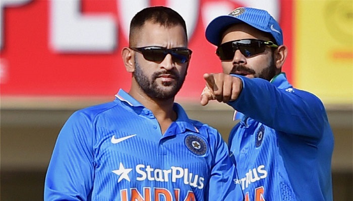 Mahendra Singh Dhoni and Virat Kohli Image