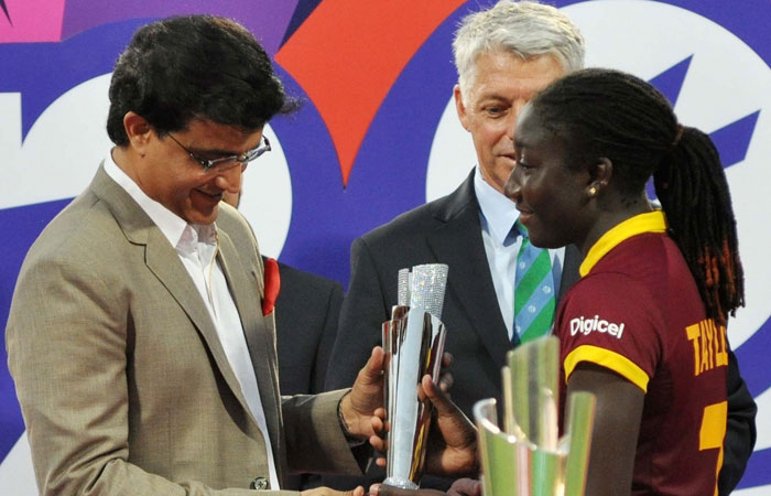 Stafanie Taylor and Sourav Ganguly Image