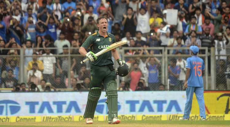 Hd Image for Cricket AB de Villiers 23rd ODI Century in Hindi