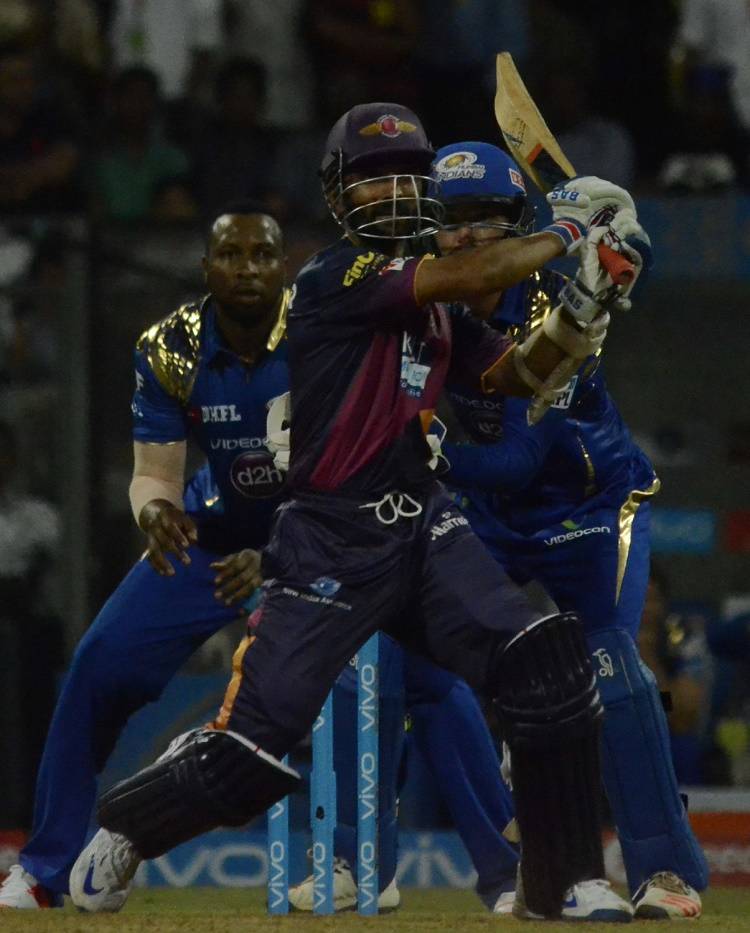 Rising Pune Supergiants batsman Ajinkya Rahane in action in Tamil