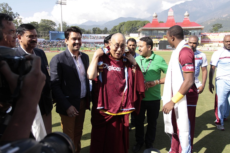 Dalai Lama - ODI Match between India and West Indies  in Tamil