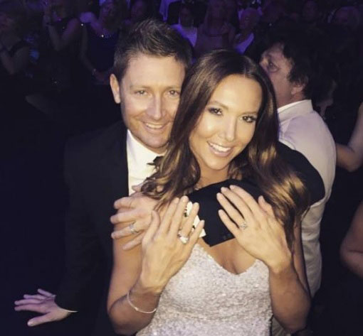Australian Cricketer Michael Clarke with his wife Kyly Clarke Image