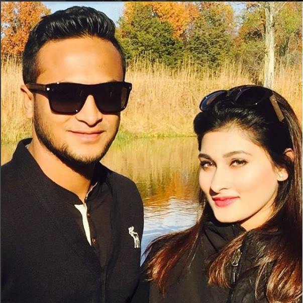 Bangladeshi Cricketer Shakib Al Hasan with his wife Umme Ahmed Shishir Image