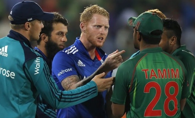Ben Stokes and Tamim Iqbal Fight Image