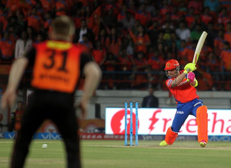 Gujarat Lions batsman Brendon McCullum in action 