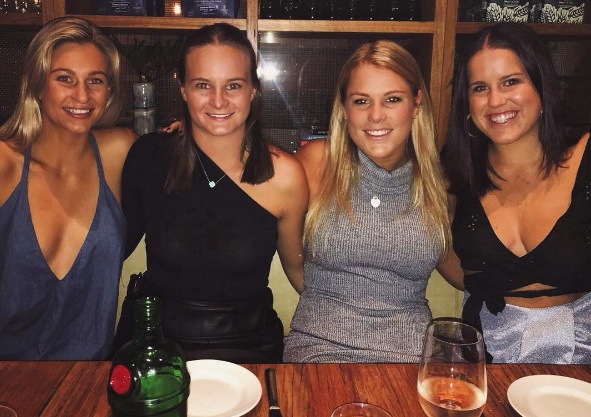 Brooke Warne with friends Image