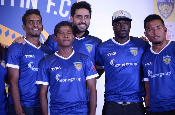 HD Image for cricket ISL 2014 :  Chennaiyin Football Club Jersey Launch