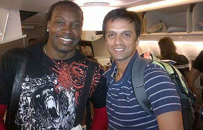 Chris Gayle and Rahul Dravid Image