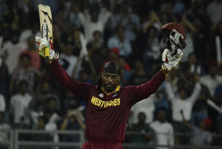 West Indies player Chris Gayle against England