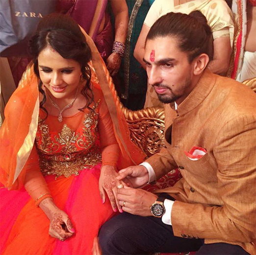 Hd Image for Cricket Cricketer Ishant Sharma and Pratima Singh in Hindi