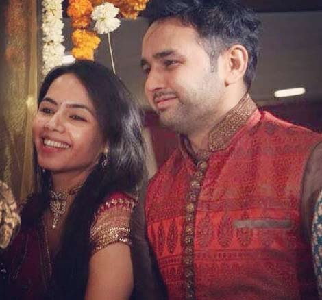 Cricketer Parthiv Patel and wife Avni Zaveri Image