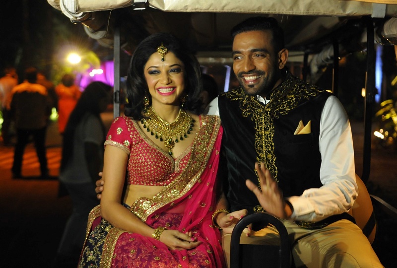 Cricketer Robin Uthappa with his wife Sheethal Goutham Image
