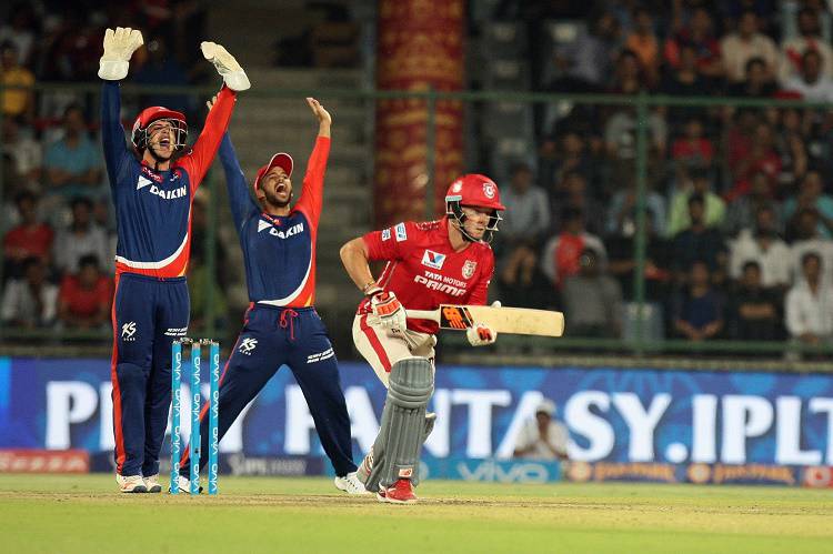 Kings XI Punjab batsman David Miller in action  in Tamil