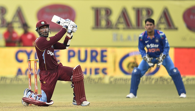 Denesh Ramdin in Action During the First ODI