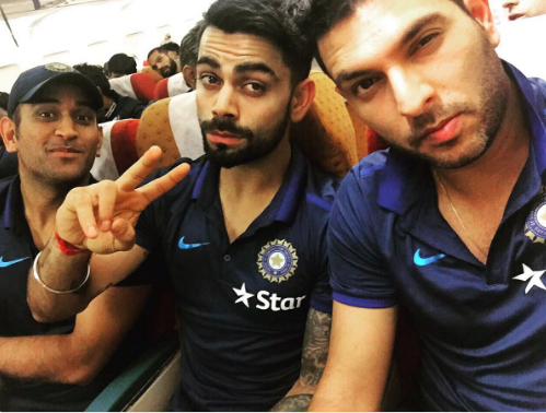 Hd Image for Cricket Dhoni, Kohli & Yuvraj Singh in Hindi