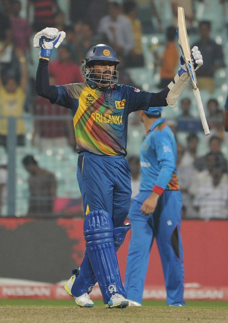 Sri Lankan batsman Tillakaratne Dilshan against Afghanistan