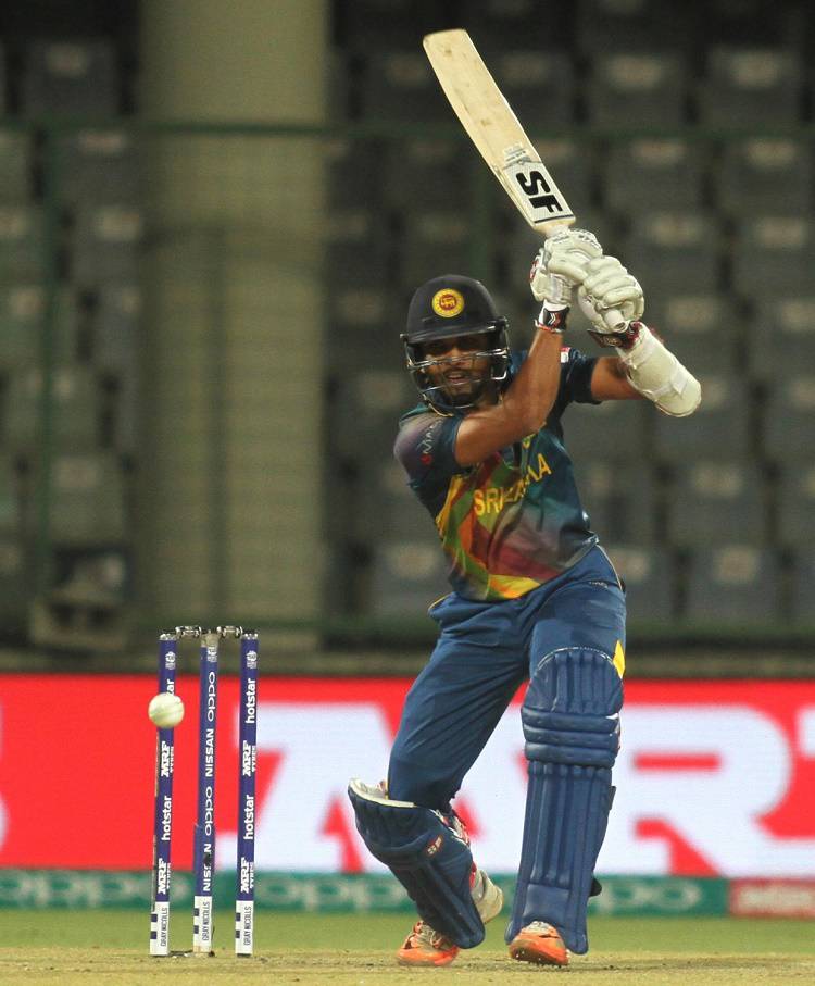 Sri Lanka batsman Dinesh Chandimal in action in Tamil