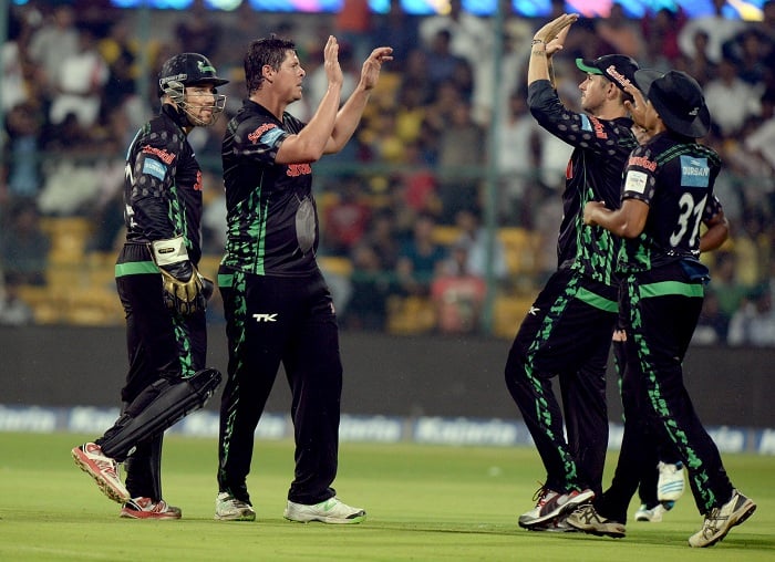 HD Image for cricket Champions League 2014 : Chennai Vs Dolphins  in Tamil