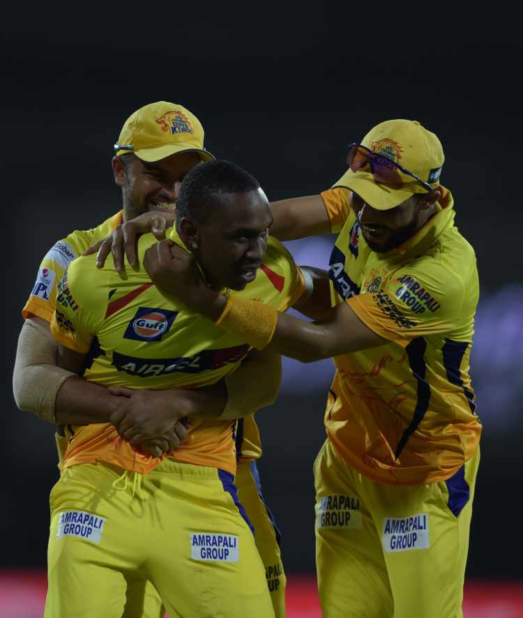 Dwayne Bravo and Suresh Raina