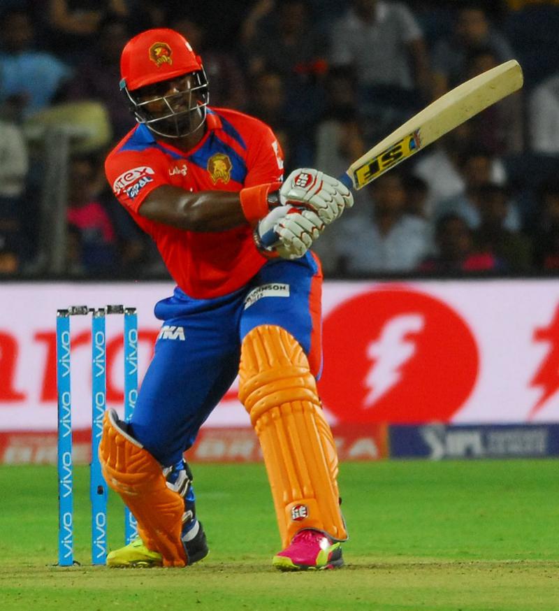 Dwayne Smith of Gujarat Lions in action during in Tamil