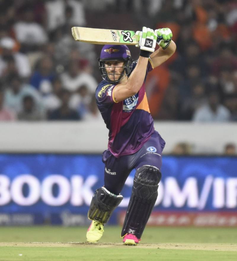 Hd Image for Cricket Rising Pune Supergiants batsman Faf du Plessis in action in Hindi