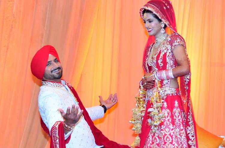 Harbhajan Singh and his wife Geeta Basra