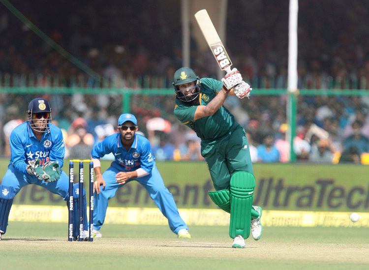 Hashim Amla against India in 1st ODI at Kanpur in Tamil