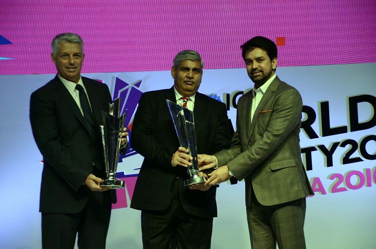 Dave Richardson, Shashank Manohar and Anurag Thakur