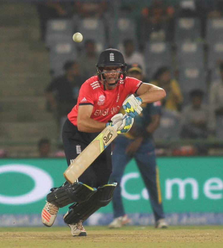 English batsman Jos Buttler in action against Sri Lanka in Tamil