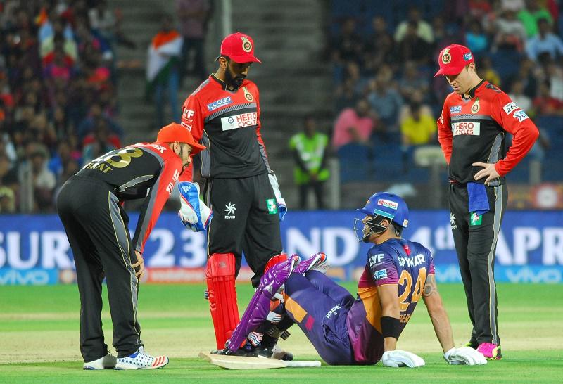 Hd Image for Cricket Rising Pune Supergiants batsman Kevin Pietersen injured in Hindi