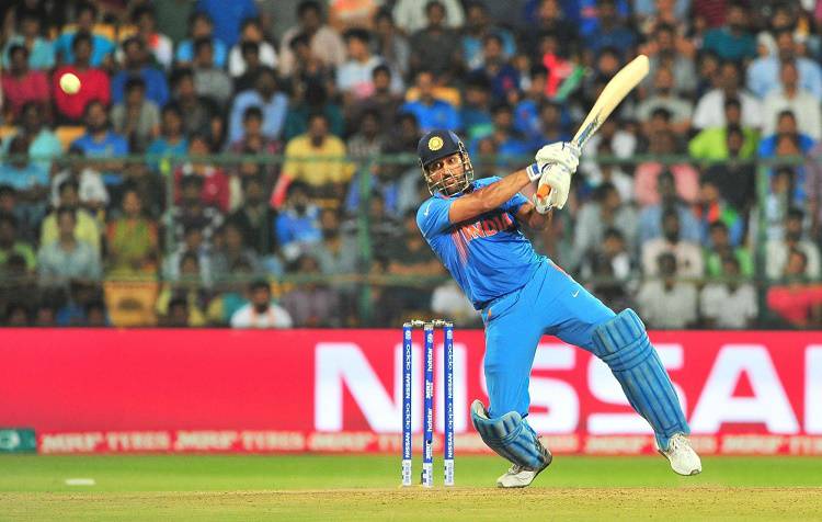 Indian batsman MS Dhoni against Bangladesh