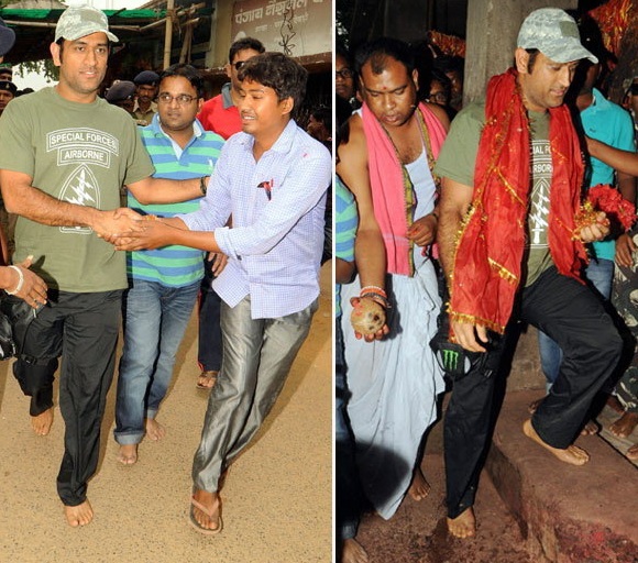 Mahendra Singh Dhoni in Devri Temple Ranchi Image