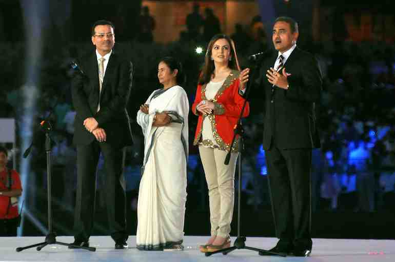 HD Image for cricket Mamata Banerjee, Sanjiv Goenka,Nita Ambani and Praful Patel in Tamil