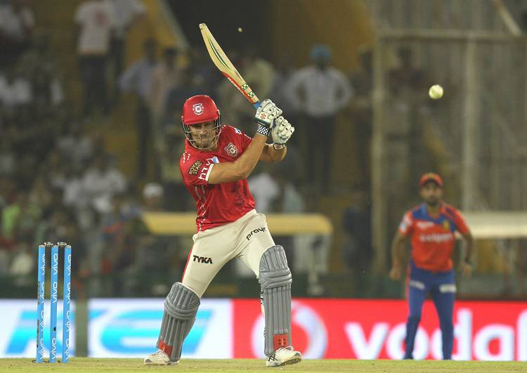 Marcus Stoinis of Kings XI Punjab in action  in Tamil