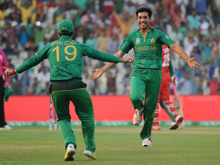 Pakistan bowler Mohammad Amir against Bangladesh