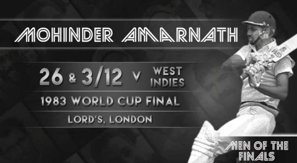 Mohinder Amarnath - Man of the Match in 1983 World Cup Final in Tamil