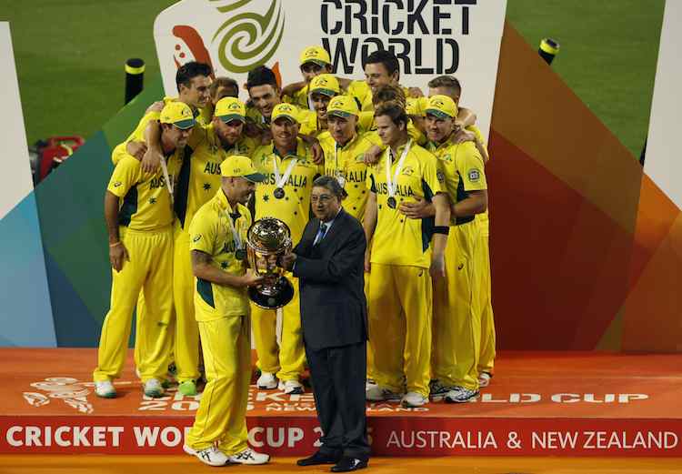 N. Srinivasan and Michael Clarke in Tamil