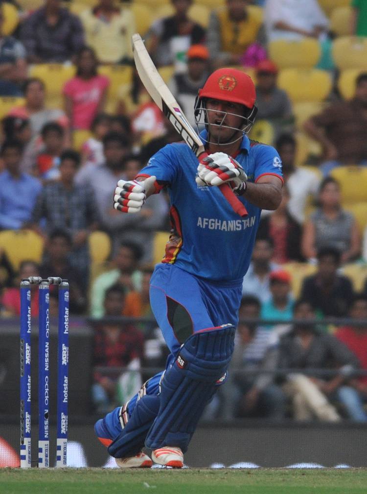 Afghanistan batsman Najibullah Zadran in action in Tamil