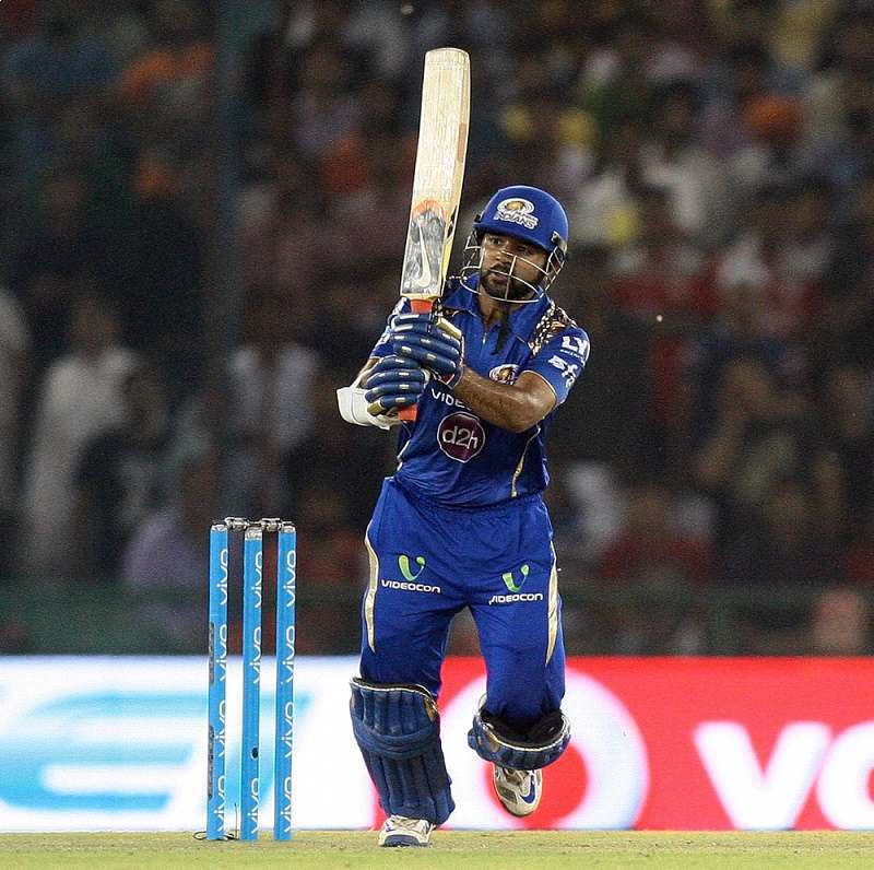Hd Image for Cricket Parthiv Patel of Mumbai Indians in action in Hindi