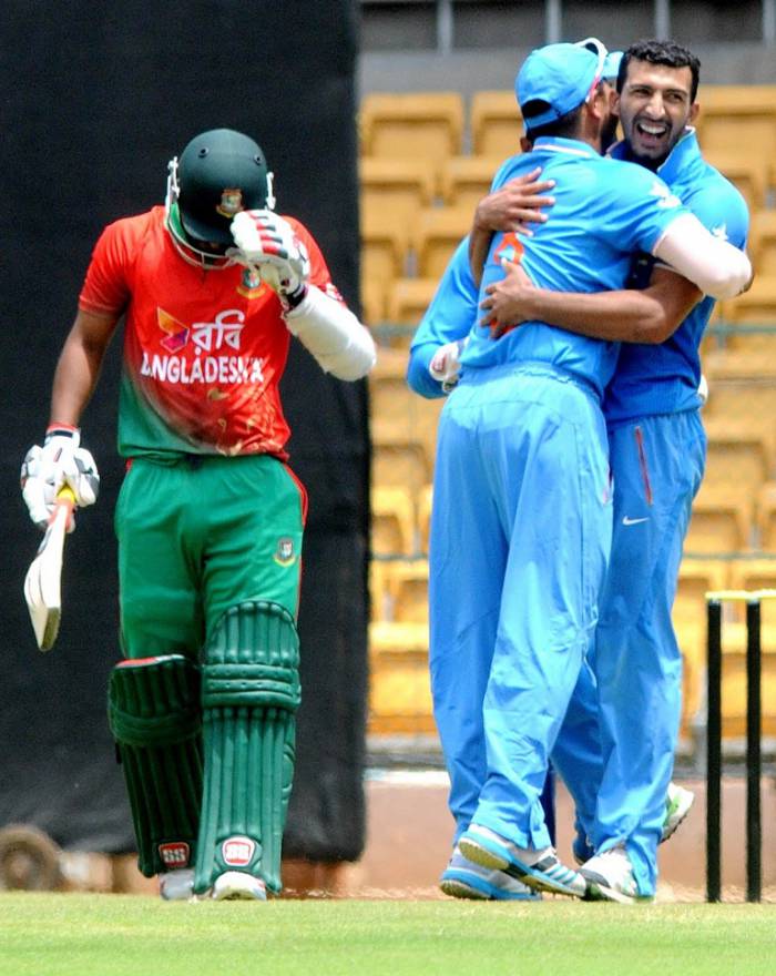 Rishi Dhawan against Bangladesh A