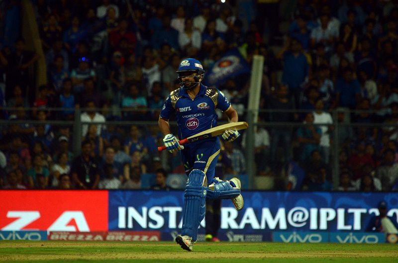 Hd Image for Cricket Mumbai Indians skipper Rohit Sharma in action  in Hindi
