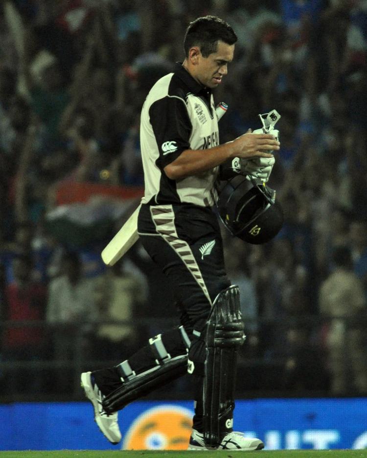 New Zealand batsman Ross Taylor against India in World T20