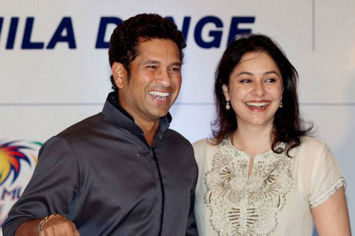 Hd Image for Cricket Sachin Tendulkar and Anjali Tendulkar in Hindi