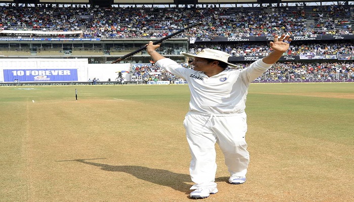 Hd Image for Cricket Sachin tendulkat last test match vs West Indies in Hindi