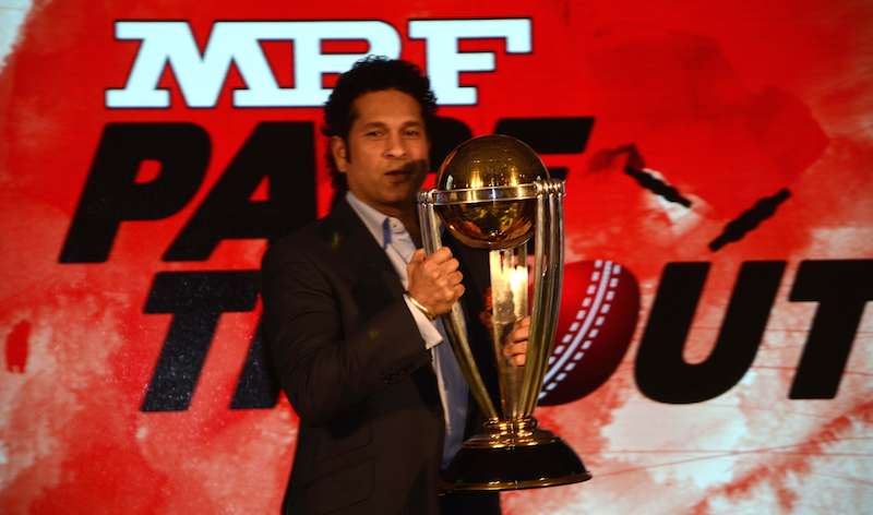 Sachin Tendulkar CWC15 Trophy in Tamil