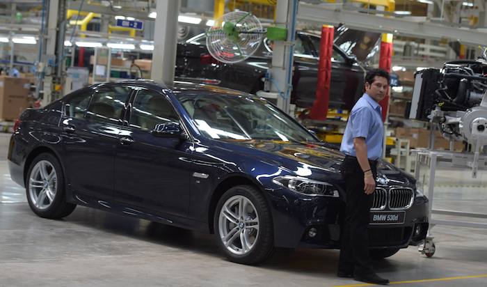 Sachin Tendulkar with BMW