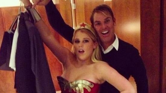 Shane Warne and his daughter Brooke Image