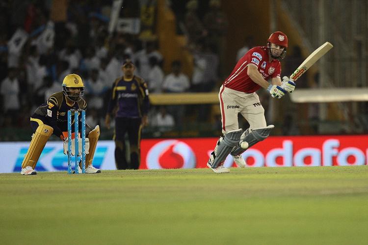 Kings XI Punjab  batsman Shaun Marsh in action